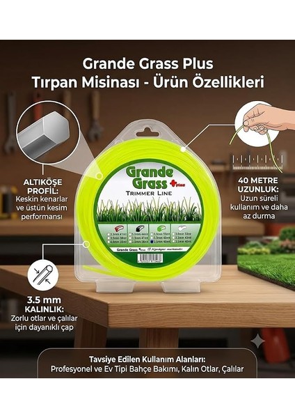 Grass Tırpan Misinası Altıköşe 3.5 mm x 40 mt fırsatları