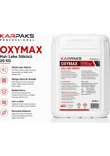 Oxymax Halı Leke Sökücü 20 kg fiyatları