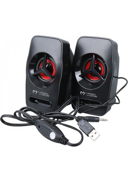 Magicvoice T-19 1+1 USB Pc Mini Hoparlör - Speaker (2*3 Watt - 4 Ohm) fiyatları