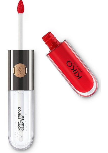 Kiko Milano Ruj - Unlımıted Double Touch - 115 Fire Red - Uzun Süre Kalıcı Parlak / Mat Likit Lipstick