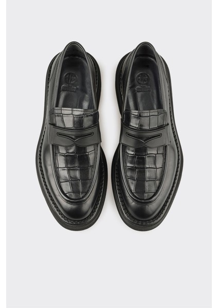 Black Leather Men's Casual Shoes fırsatları