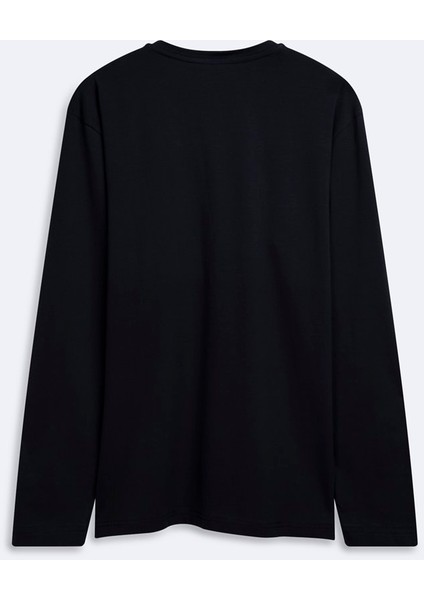 Regular Fit Likralı Basic Lacivert Sweatshırt fırsatları