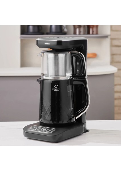 Karaca Robotea Pro Quartz 4 in 1 Konuşan Çay Makinesi Black Chrome