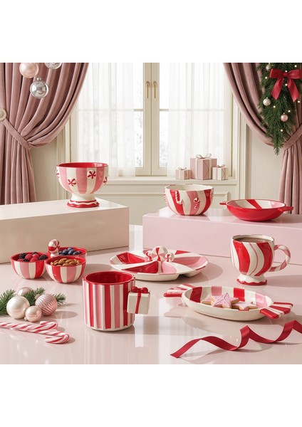 New Year Candy Twist Pink Çerezlik 21,5 cm modelleri