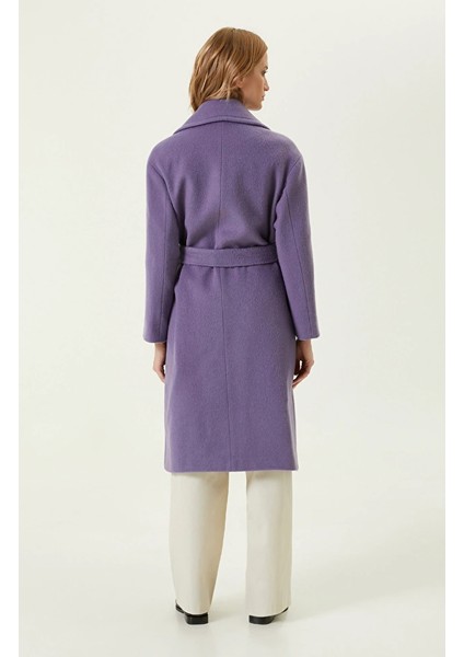 Lilac Waist-Belted Coat indirimleri
