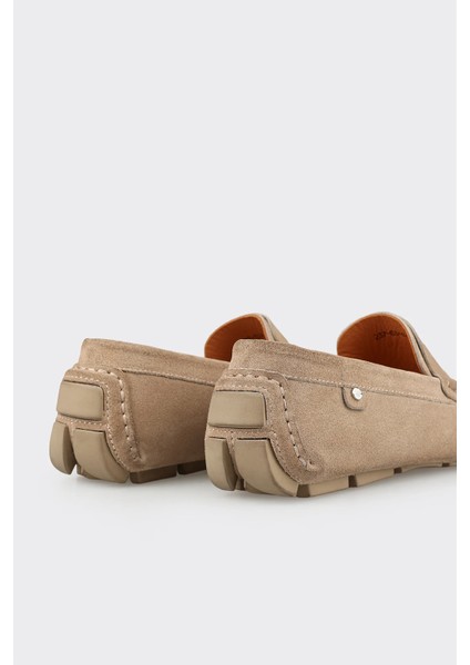 Beige Leather Men's Casual Shoes indirimleri