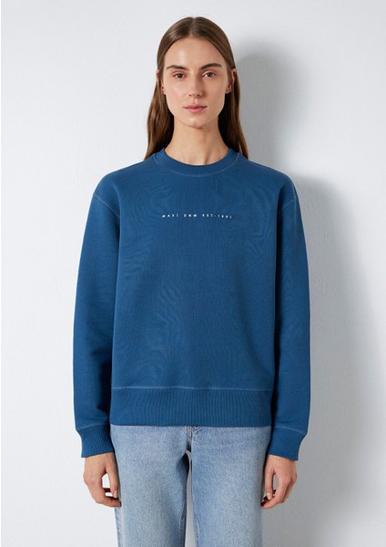 Denim Baskılı Mor Sweatshirt 1S10525-70260 fiyatları