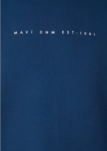 Denim Baskılı Mor Sweatshirt 1S10525-70260