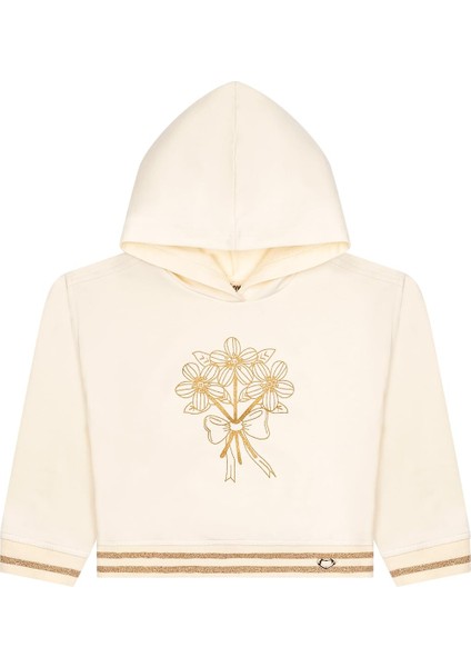Çiçek Sim Baskılı Kapüşonlu Sweatshirt fiyatları