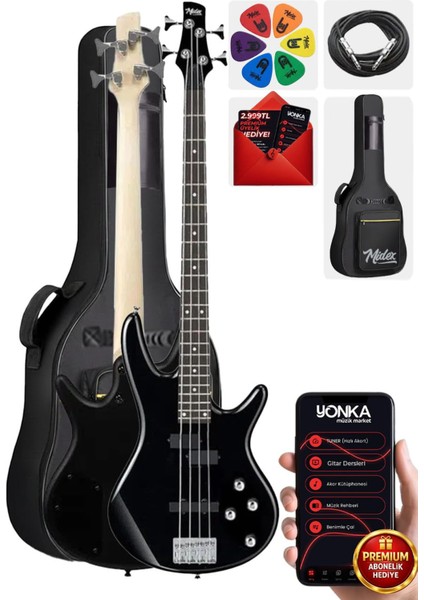 MBG-400BK Profesyonel 4 Telli Bas Gitar, Softcase Gigbag ve Kablo Dahil indirimleri