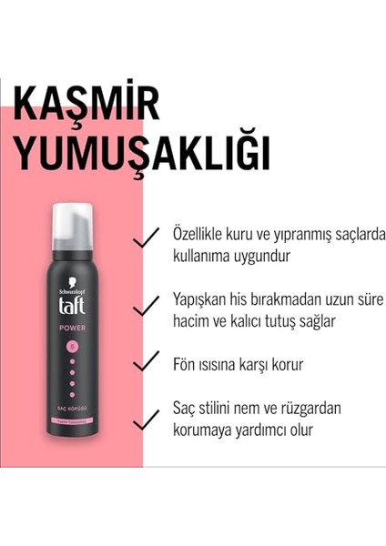 Power Kaşmir Köpük 150 ml 1 Paket (1 x 1 Adet) modelleri