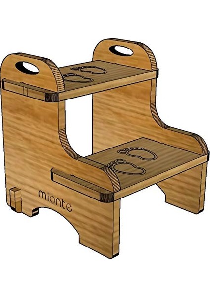 Flat-Pack Ahşap Çocuk Montessori Yükseltici Basamak Merdiven, Meşe fırsatları