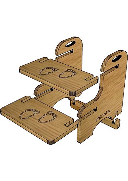Flat-Pack Ahşap Çocuk Montessori Yükseltici Basamak Merdiven, Meşe indirimleri