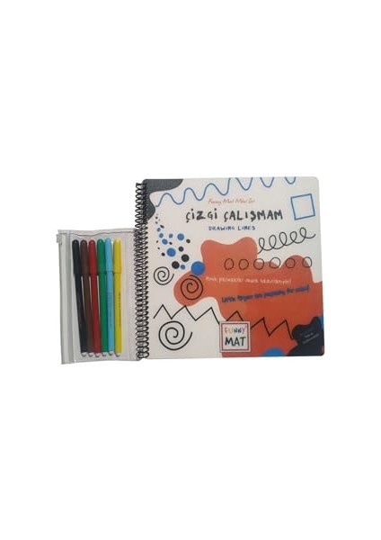 Mini Set Çizgi Çalışma Matı ve Kalem modelleri