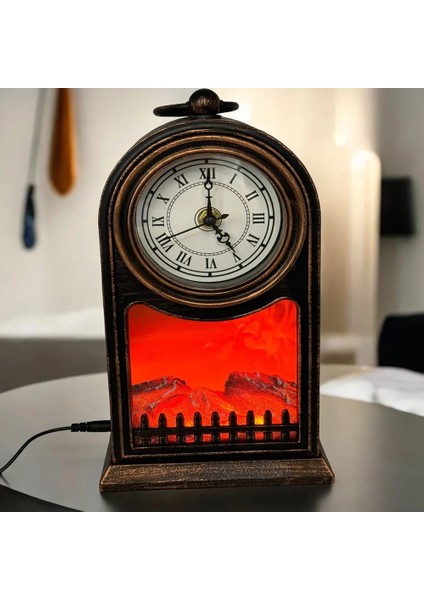 Tasarımlı Romen Rakamlı Saat 27X15 cm (Şömine Model) Fiyatı