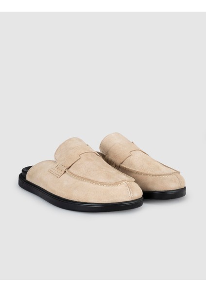 Hakiki Deri Bej Erkek Loafer Terlik fiyatları