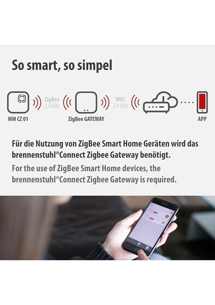 Connect Zigbee Serisi IP68 Lisanslı Smart Home 115 cm Kablolu Su Dedektörü
