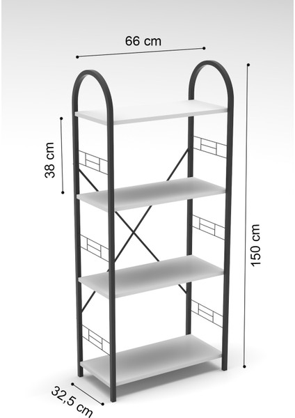 Metal Kitaplık Kahverengi 150 cm modelleri