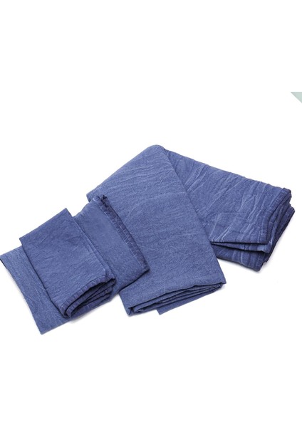 Taşlanmış Indigo Denim Pamuk Amerikan Servisi- 2'li Set fiyatları