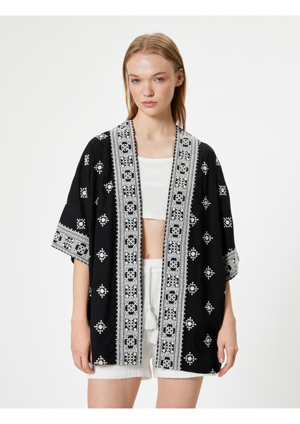 Koton Viskon Kimono Nakışlı modelleri