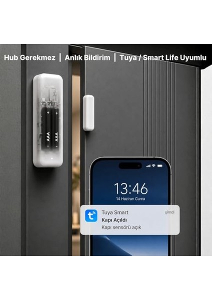 Wifi Kapı Pencere Sensörü, Tuya ve Smart Life Uyumlu (Wks-01) fiyatları