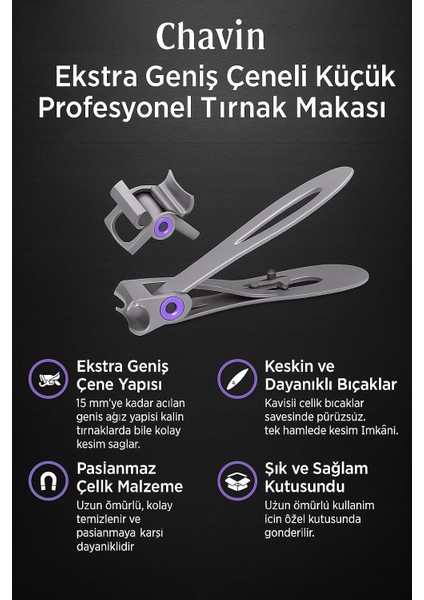 Ekstra Geniş Çeneli Küçük Profesyonel Tırnak Makası CIN291 modelleri