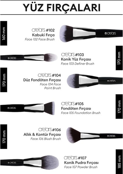 Düz Fondöten Fırçası Face Paint Brush 104 fiyatları