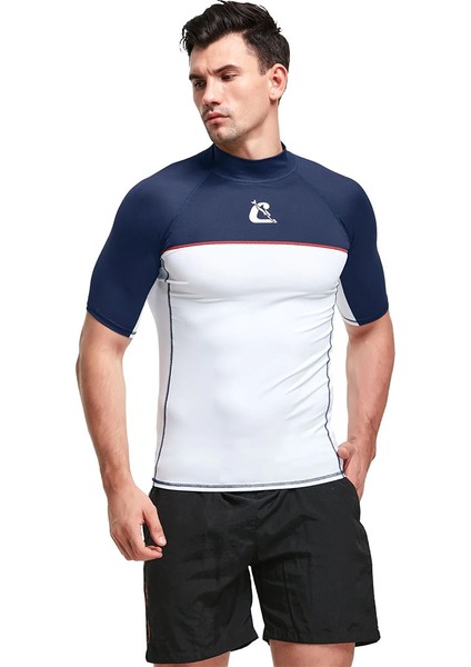 Shield Rash Guard Man T-Shirt Whıte - Blue-2xl - No:6 indirimleri