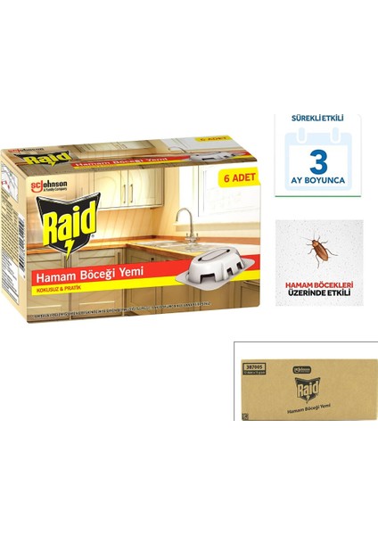 Raid 6 Parça Hamam Böcek Yemi modelleri