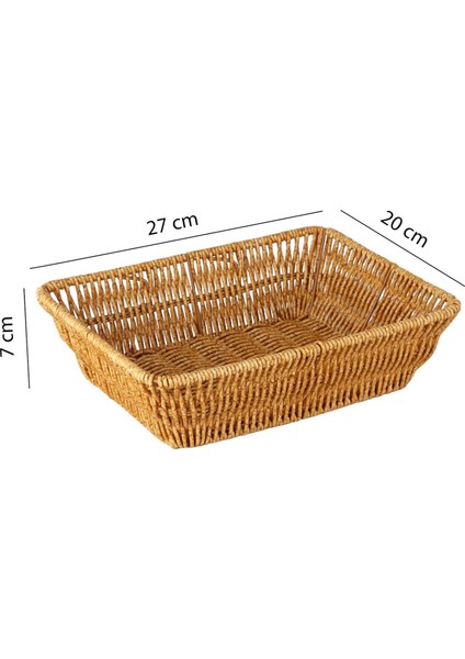 Dikdörtgen Rattan Mini Ekmek Sepeti - BB6061 indirimleri
