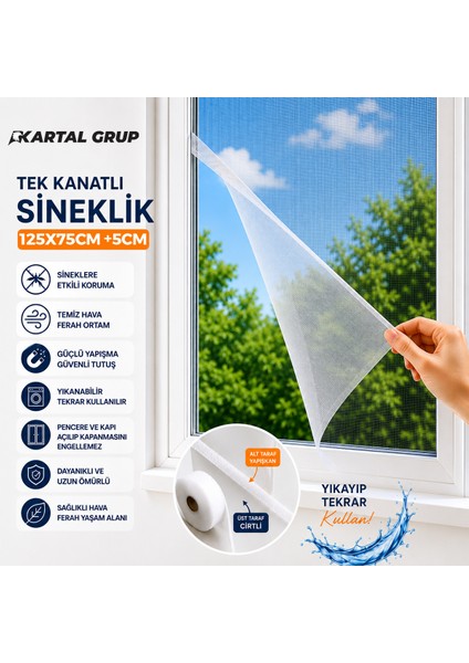 Pencere Tül Sineklik 125X75 cm Tek Kanat fiyatları