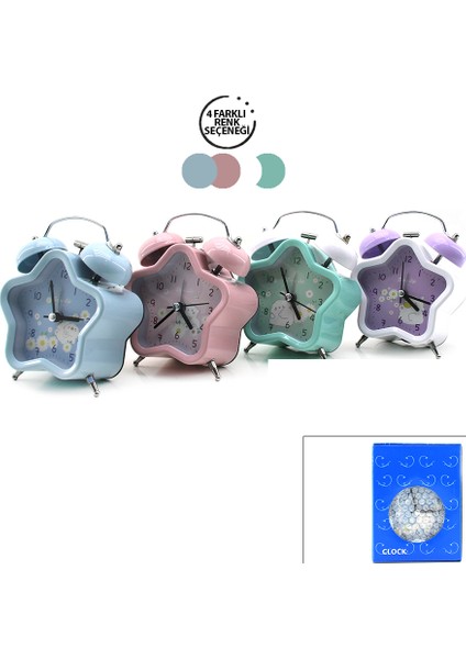 Çift Zilli Metal Masa Çalar Saat (8.8 Cm) - Pilli & Işıklı fiyatları