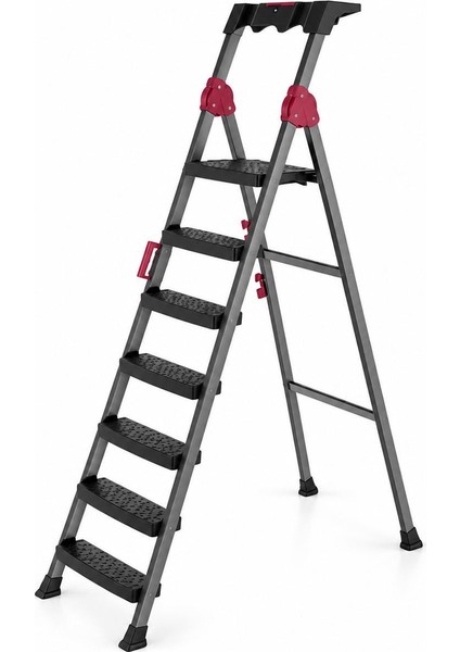 6+1 Basamaklı Metal Merdiven 150 kg Taşıma fiyatları