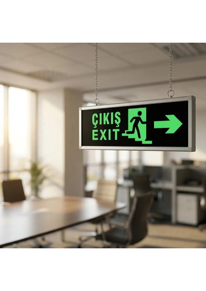 5 Adet Çıkış-Sağ Yönlü LED Yönlendirme Levhası 2'li modelleri