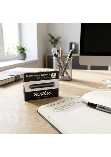 4 Adet Scrikss Dolma Kalem Kartuşu Siyah 6'lı Paket modelleri