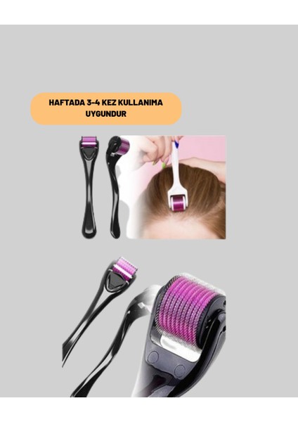 Evde Güvenli Kullanım Için Titanyum Derma Roller – Siyah Saplı - Lisinya modelleri