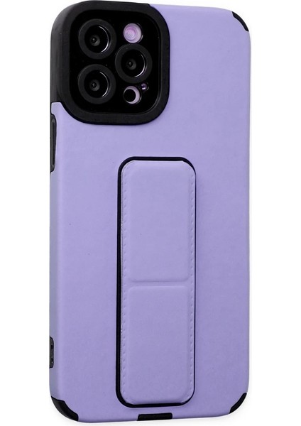 Apple iPhone 12 Pro Max Kılıf Mega Standlı Silikon - Lila fiyatları