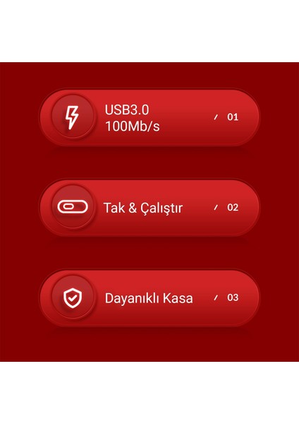 Type-C Usb3.2 Gen1 128GB Usb-C Flash Bellek Kırmızı
