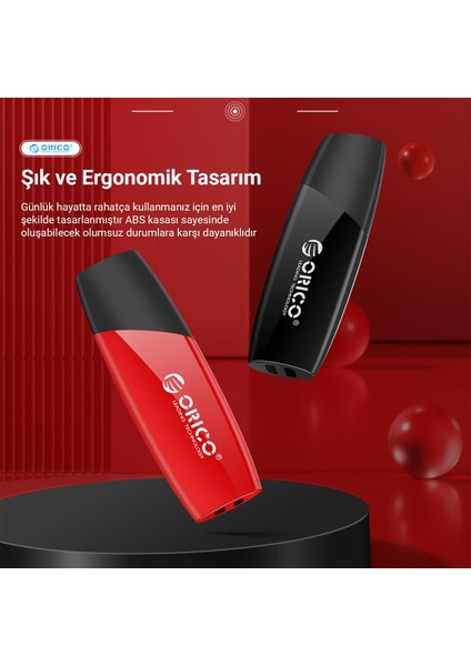 Type-C Usb3.2 Gen1 128GB Usb-C Flash Bellek Kırmızı