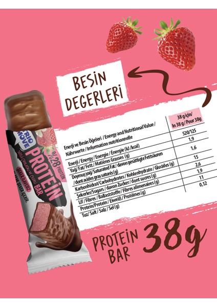 38 Gram Protein Bar - Çilekli %28 Protein, 38 G x 9 Adet Trio Move fiyatları
