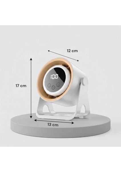 Ergonomik LED Işıklı Duvara Monte Edilebilen Şarjlı Masaüstü Fan indirimleri