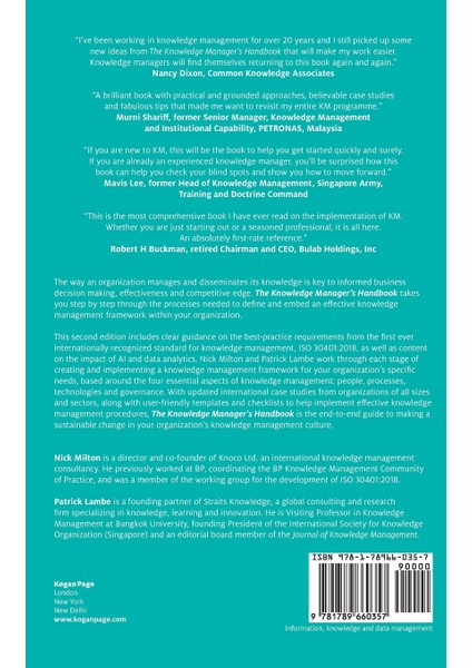 Knowledge Manager's Handbook: A Step-By-Step Guide To Embedding Effective Knowledge Management In Your Organization fiyatları