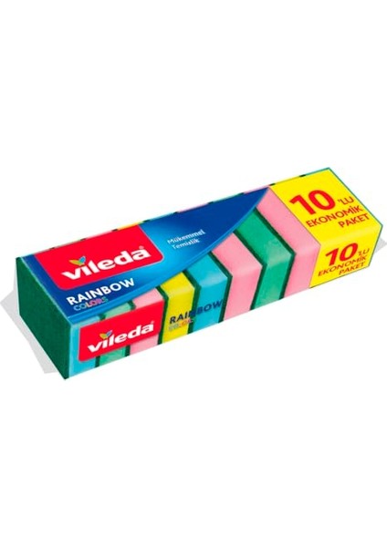 Ekonomik Bulaşık Süngeri, 10'lu Ekonomik Paket, Rainbow fiyatları
