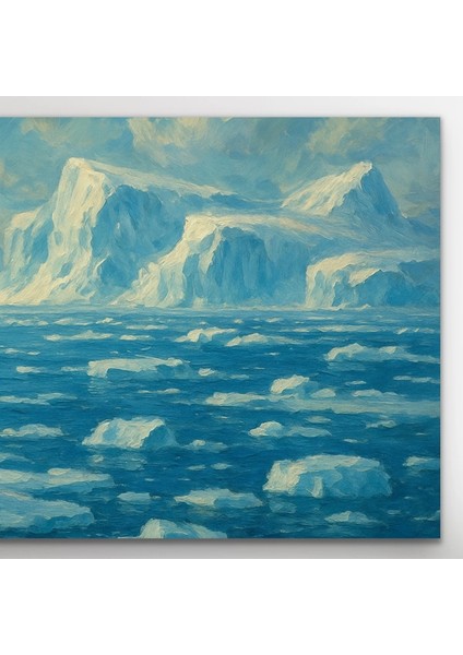 Yalnız Kutup Ayısı Kanvas Tablo 60X120CM modelleri