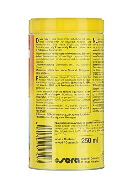Raffy I Nature 250 ml Kaplumbağa Yemi
