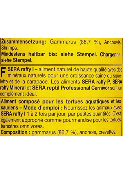 Raffy I Nature 250 ml Kaplumbağa Yemi