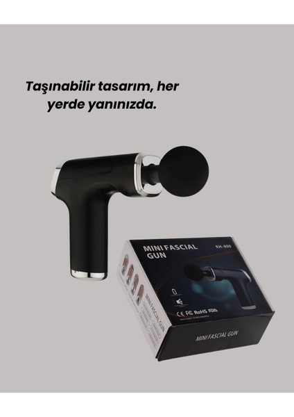 Mini Masaj Tabancası 4 Başlık 6 Hız Ayarlı fırsatları