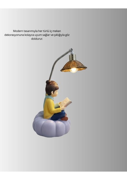 Kitap Okuyan Çift Figürlü Gece Lambası Romantik Dekoratif Masa Lambası fırsatları