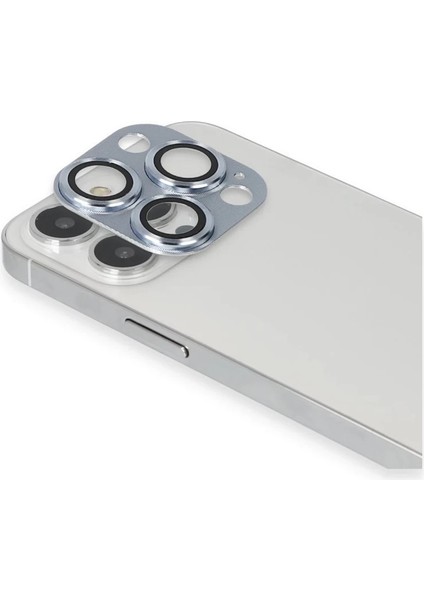 Apple iPhone 13 Pro Max Uyumlu Pers Alüminyum Kamera Lens - Sierra Blue fiyatları