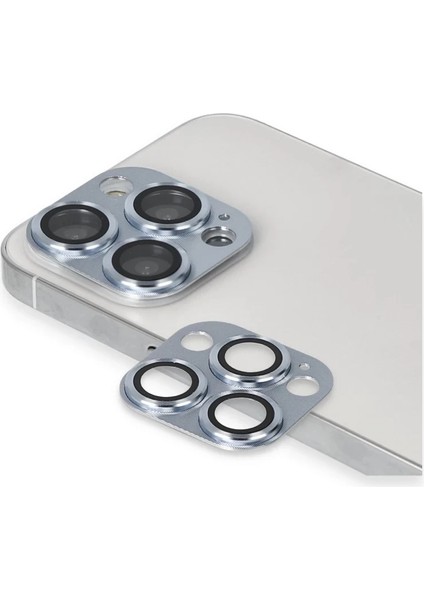 Apple iPhone 13 Pro Max Uyumlu Pers Alüminyum Kamera Lens - Sierra Blue modelleri